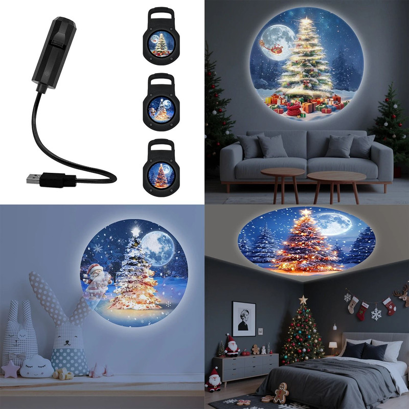 360 Rotating Christmas Tree Projection Light With MultiMode LED Effects 2