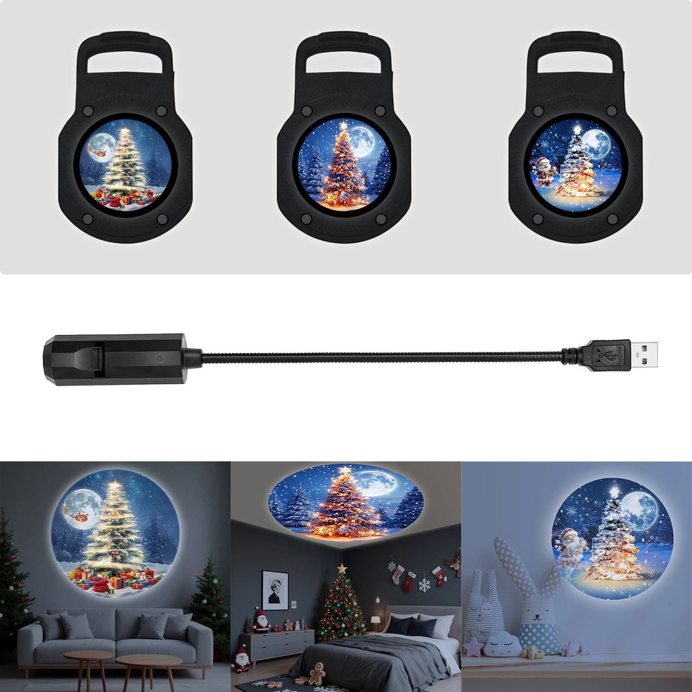 360 Rotating Christmas Tree Projection Light With MultiMode LED Effects 5