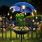 Solar Frog Bird Feeder Light Metal Garden Stake Outdoor Decor 6