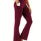 Womens HighWaist Flared Yoga Pants With Pockets Tummy Control Stretch Fit 3