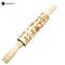 Christmas Embossed Wooden Rolling Pin 1378 Inch Beech Wood Cookie Roller With Snowflake And Elk Pat 9