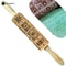 Christmas Embossed Wooden Rolling Pin 1378 Inch Beech Wood Cookie Roller With Snowflake And Elk Pat 8