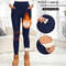 Women Velvet Fleece Leggings With Pockets Warm Winter Stretch Pants 0