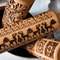 Christmas Wooden Rolling Pin With Reindeer Pattern Embossed Cookie Roller 0