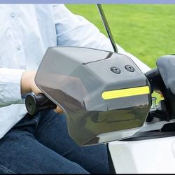 motorcycle and scooter hand guards with reflective strip wind and rain protection