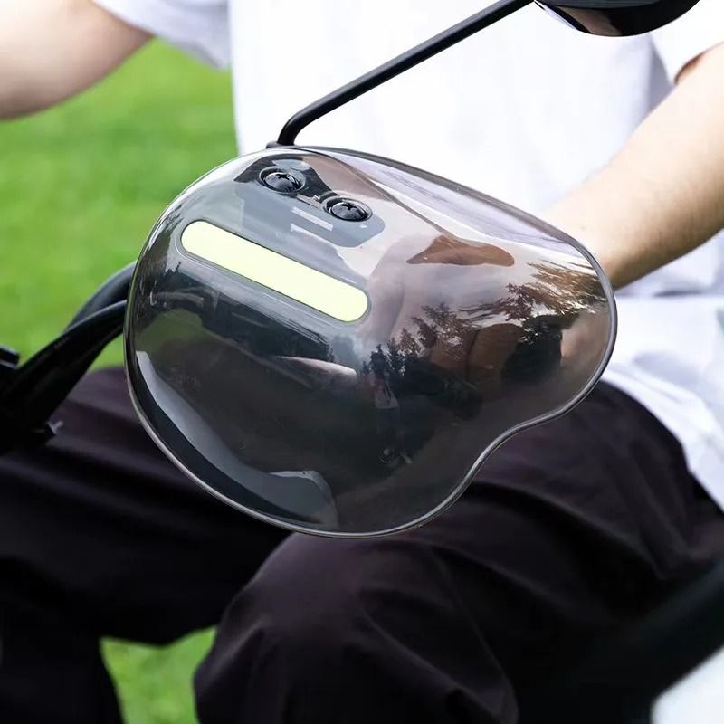 Motorcycle And Scooter Hand Guards With Reflective Strip Wind And Rain Protection 4