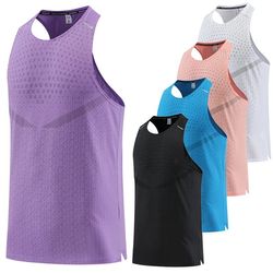 men mesh gym vest breathable running training tank top