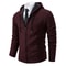 Men Fleece Lined Sports Jacket Warm Zipper Stand Collar Cardigan 17