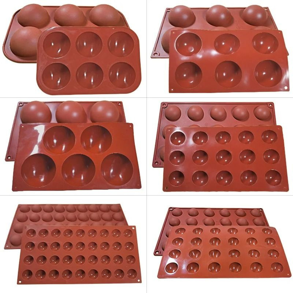 Semi Round Silicone Cake Mousse Mold Chocolate Baking Mold 0