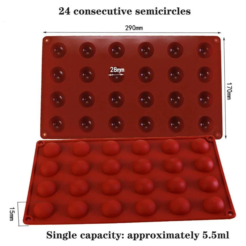 Semi Round Silicone Cake Mousse Mold Chocolate Baking Mold 3