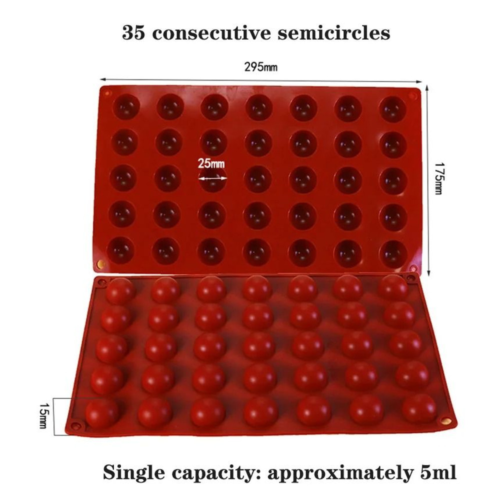 Semi Round Silicone Cake Mousse Mold Chocolate Baking Mold 4