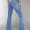 Women High Waist Slim Fit Jeans Casual Denim Pants 3