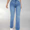 Women High Waist Slim Fit Jeans Casual Denim Pants 4