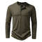 Men Cotton Long Sleeve Henley Shirt Casual Slim Fit Top 2