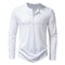 Men Cotton Long Sleeve Henley Shirt Casual Slim Fit Top 3