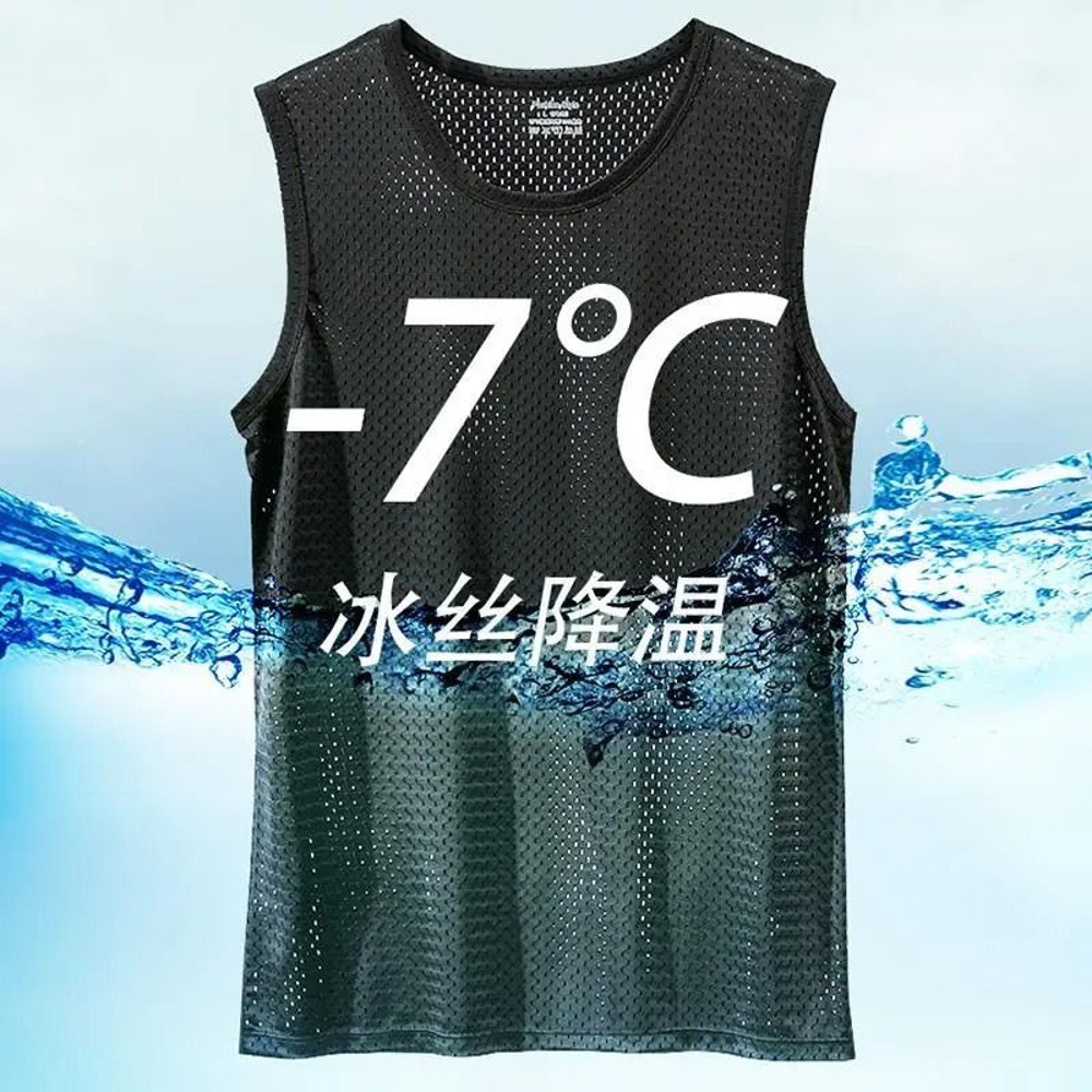 Men Mesh Tank Top Fitness Sleeveless Shirt Breathable Gym Vest 5