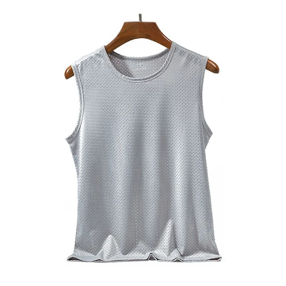 Men Mesh Tank Top Fitness Sleeveless Shirt Breathable Gym Vest 8