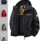 Men Outdoor Hooded Jacket Warm Casual Zip Up Coat 1