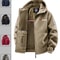 Men Outdoor Hooded Jacket Warm Casual Zip Up Coat 4