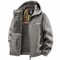 Men Outdoor Hooded Jacket Warm Casual Zip Up Coat 7