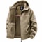 Men Outdoor Hooded Jacket Warm Casual Zip Up Coat 8