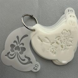 reusable face painting stencils with floral and pattern designs – 20-piece set