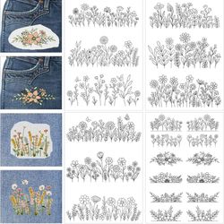 water soluble embroidery stabilizer sheets – stick and stitch wash away floral and butterfly designs