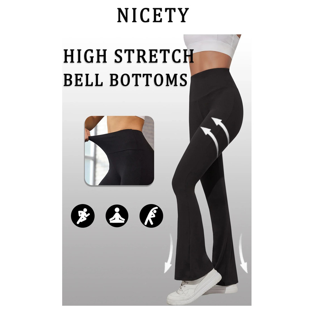 Womens High Waisted Flare Yoga Pants Super Soft Bell Bottom Leggings With Tummy Control 5