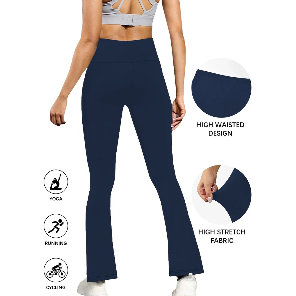 Womens High Waisted Flare Yoga Pants Super Soft Bell Bottom Leggings With Tummy Control 6