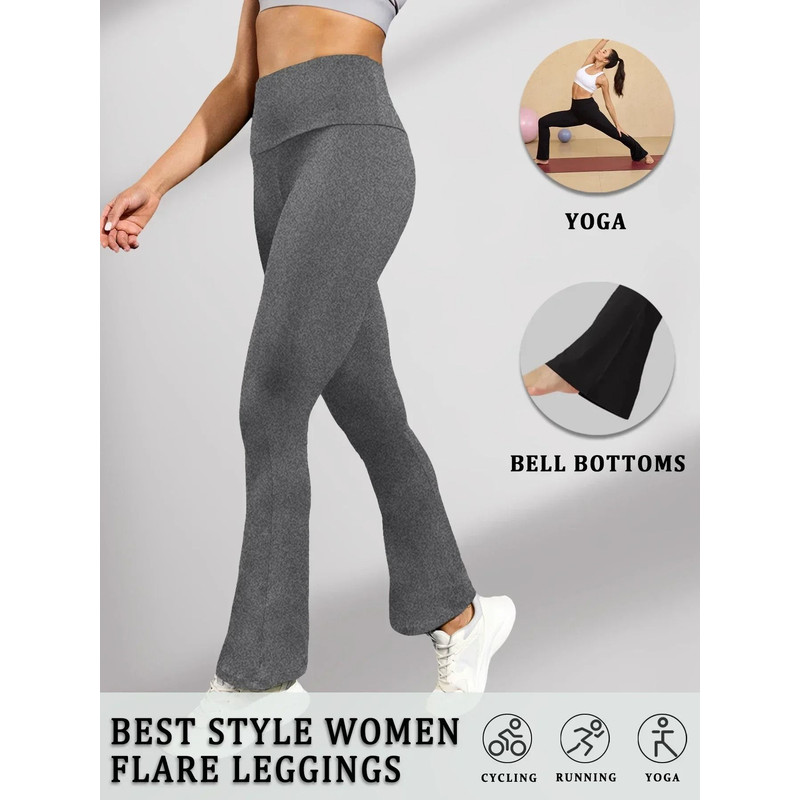 Womens High Waisted Flare Yoga Pants Super Soft Bell Bottom Leggings With Tummy Control 10