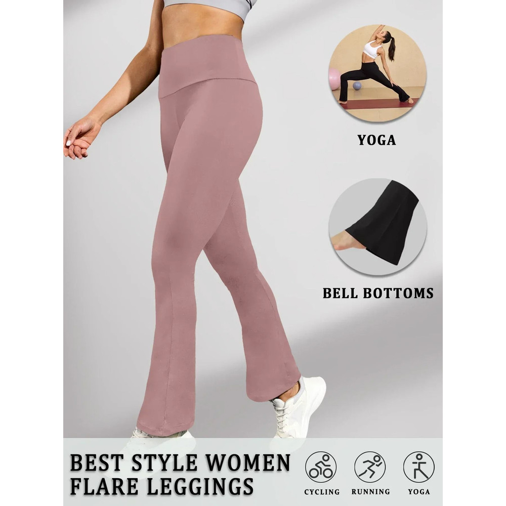 Womens High Waisted Flare Yoga Pants Super Soft Bell Bottom Leggings With Tummy Control 13