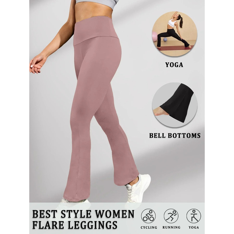 Womens High Waisted Flare Yoga Pants Super Soft Bell Bottom Leggings With Tummy Control 13