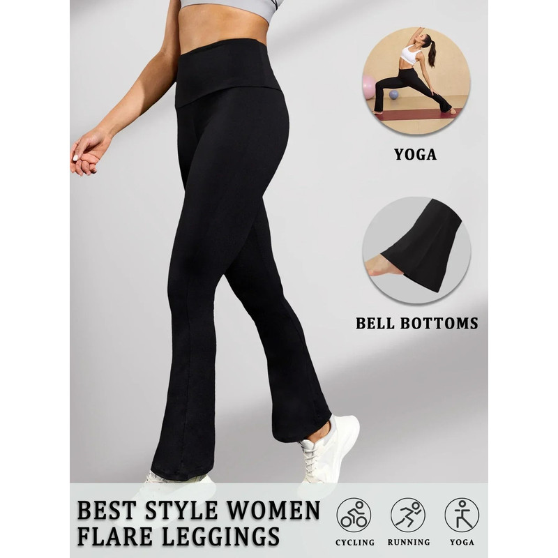 Womens High Waisted Flare Yoga Pants Super Soft Bell Bottom Leggings With Tummy Control 7
