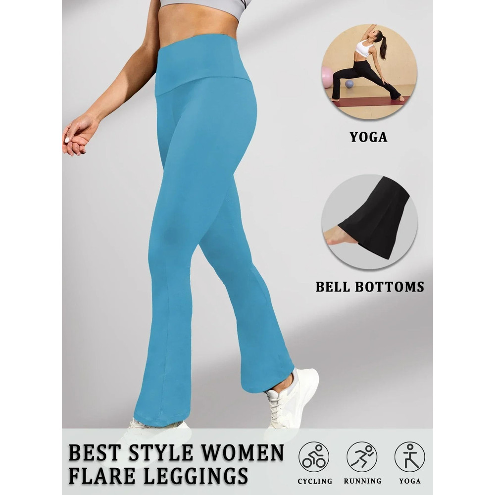 Womens High Waisted Flare Yoga Pants Super Soft Bell Bottom Leggings With Tummy Control 8
