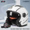 Retro Open Face Motorcycle Helmet Dual Lens Sun Visor Lightweight Scooter Helmet For Men And Women 10