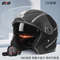 Retro Open Face Motorcycle Helmet Dual Lens Sun Visor Lightweight Scooter Helmet For Men And Women 8