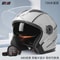 Retro Open Face Motorcycle Helmet Dual Lens Sun Visor Lightweight Scooter Helmet For Men And Women 11