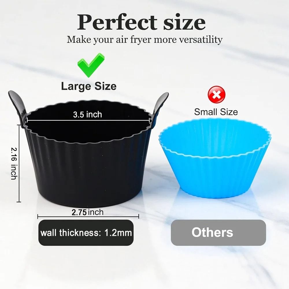 Silicone Egg Poacher And Baking Cup Set NonStick Food Grade Silicone Cups For Air Fryer Oven And S 3
