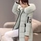 Womens Winter Fur Collar Hooded Parka Jacket 4