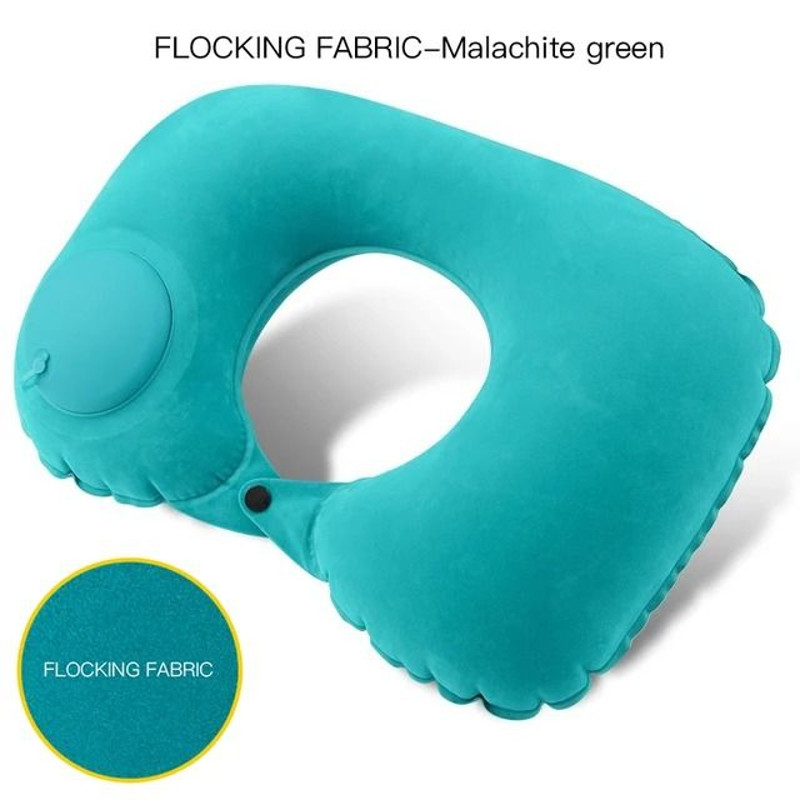 Inflatable UShape Travel Pillow With BuiltIn Pump 11