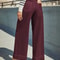 Womens Burgundy High Waist Stretch WideLeg Jeans 6