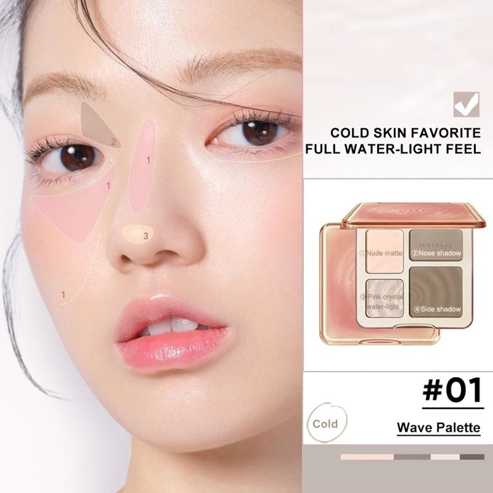 Natural Finish Highlighter And Contour Palette 2