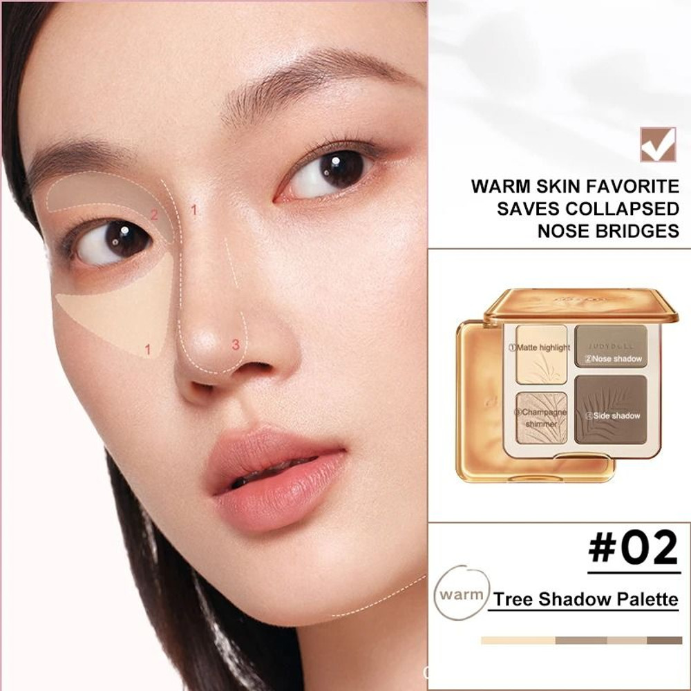 Natural Finish Highlighter And Contour Palette 4