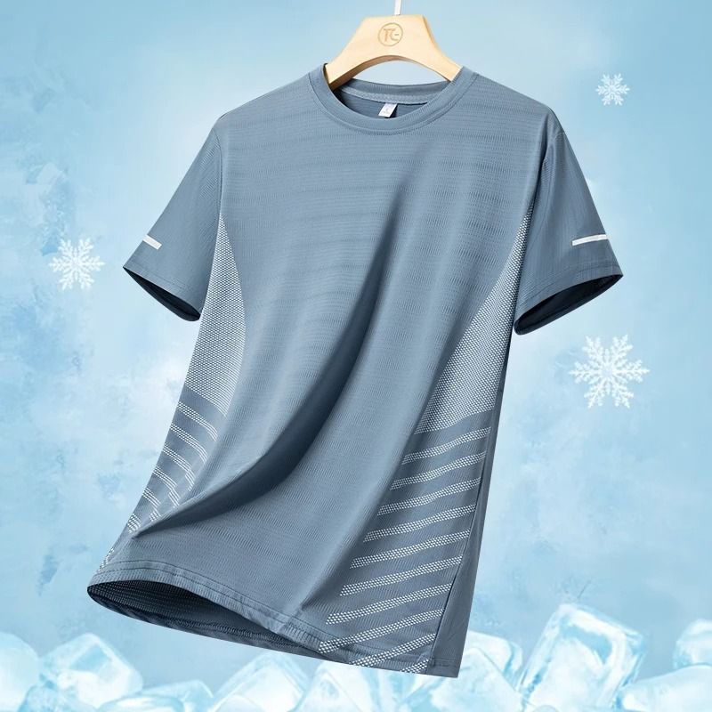 Mens QuickDry Ice Silk Running TShirt 8