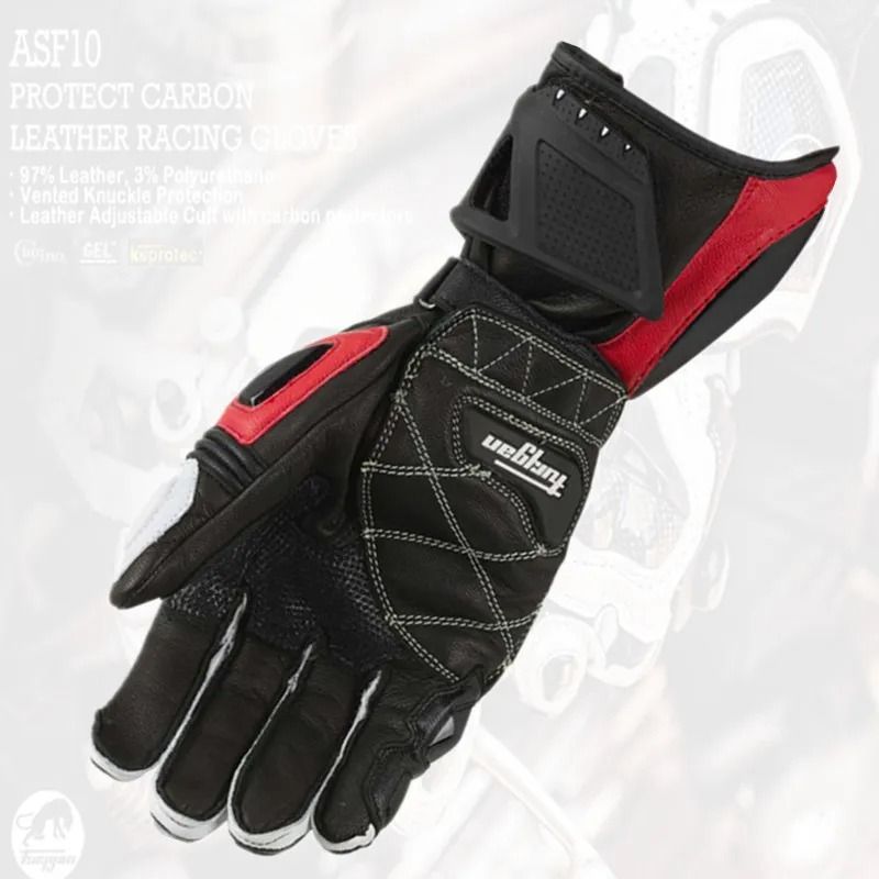 Motorcycle Leather Gloves With Windproof Protection And Touchscreen Function 1