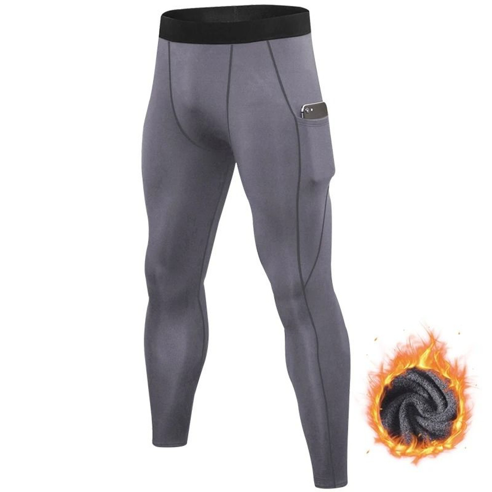 Mens Warm Compression Running Leggings For Winter Training 6