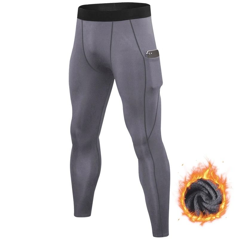 Mens Warm Compression Running Leggings For Winter Training 6