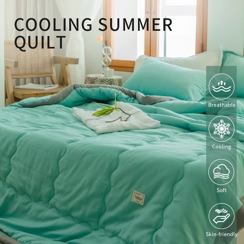 Lightweight Japanese Cotton Quilted Summer Quilt Soft Breathable And Washable 2