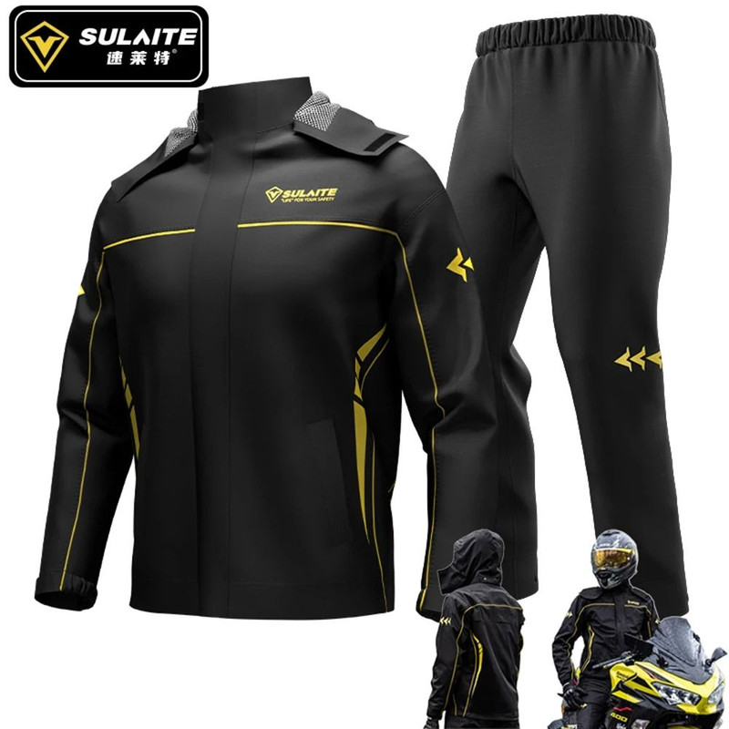 Waterproof Motorcycle Rain Suit With Pants Breathable Reflective And Protective 2Piece Riding Gear 1