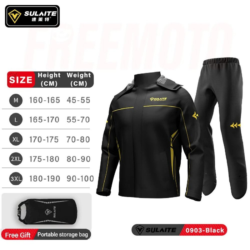 Waterproof Motorcycle Rain Suit With Pants Breathable Reflective And Protective 2Piece Riding Gear 7